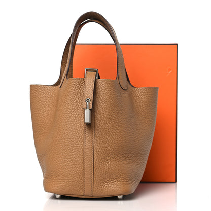 Hermes Taurillon Clemence Picotin Lock 18 PM Biscuit 11 of 11