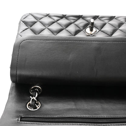 Chanel Lambskin Quilted Medium Double Flap Black 11 of 13