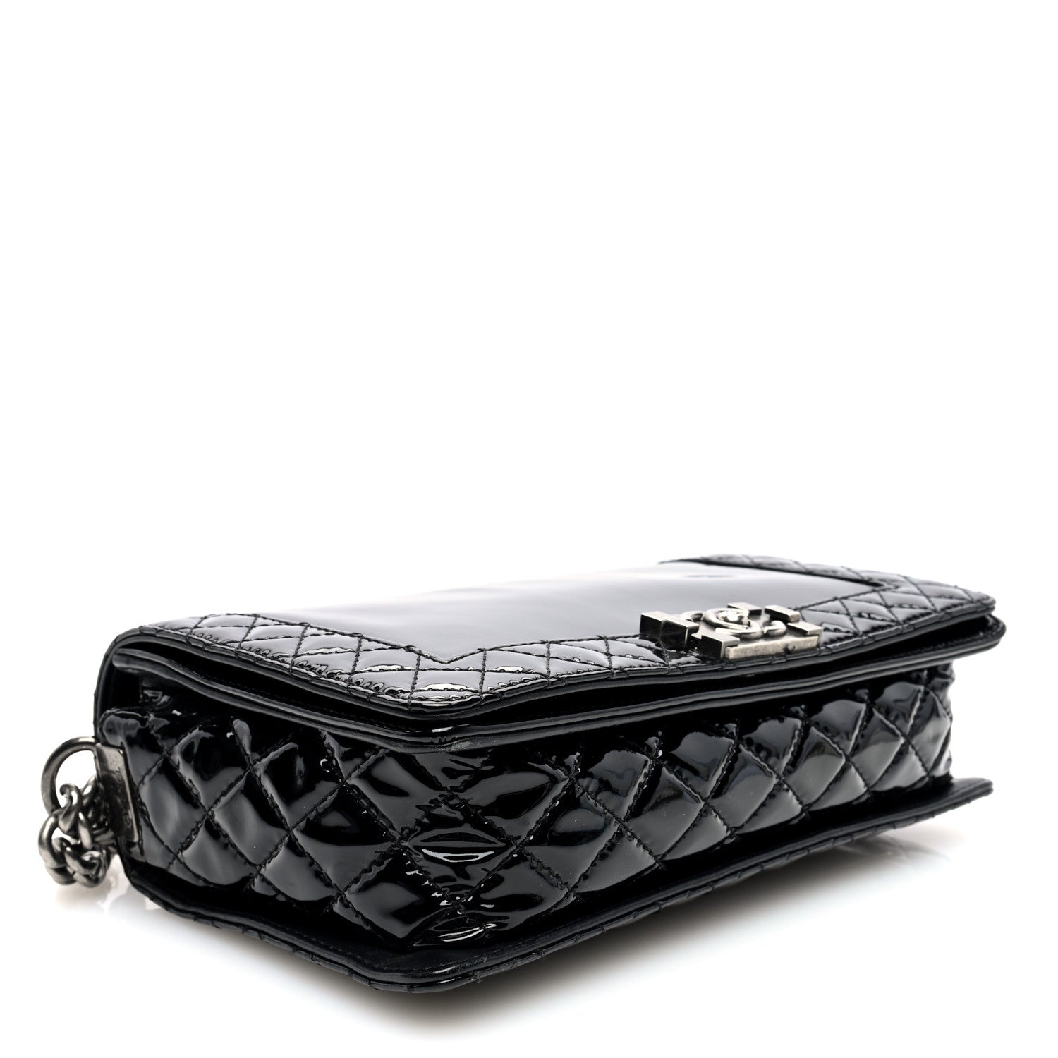 Chanel Patent New Medium Boy Reverso Flap Black 4 of 10