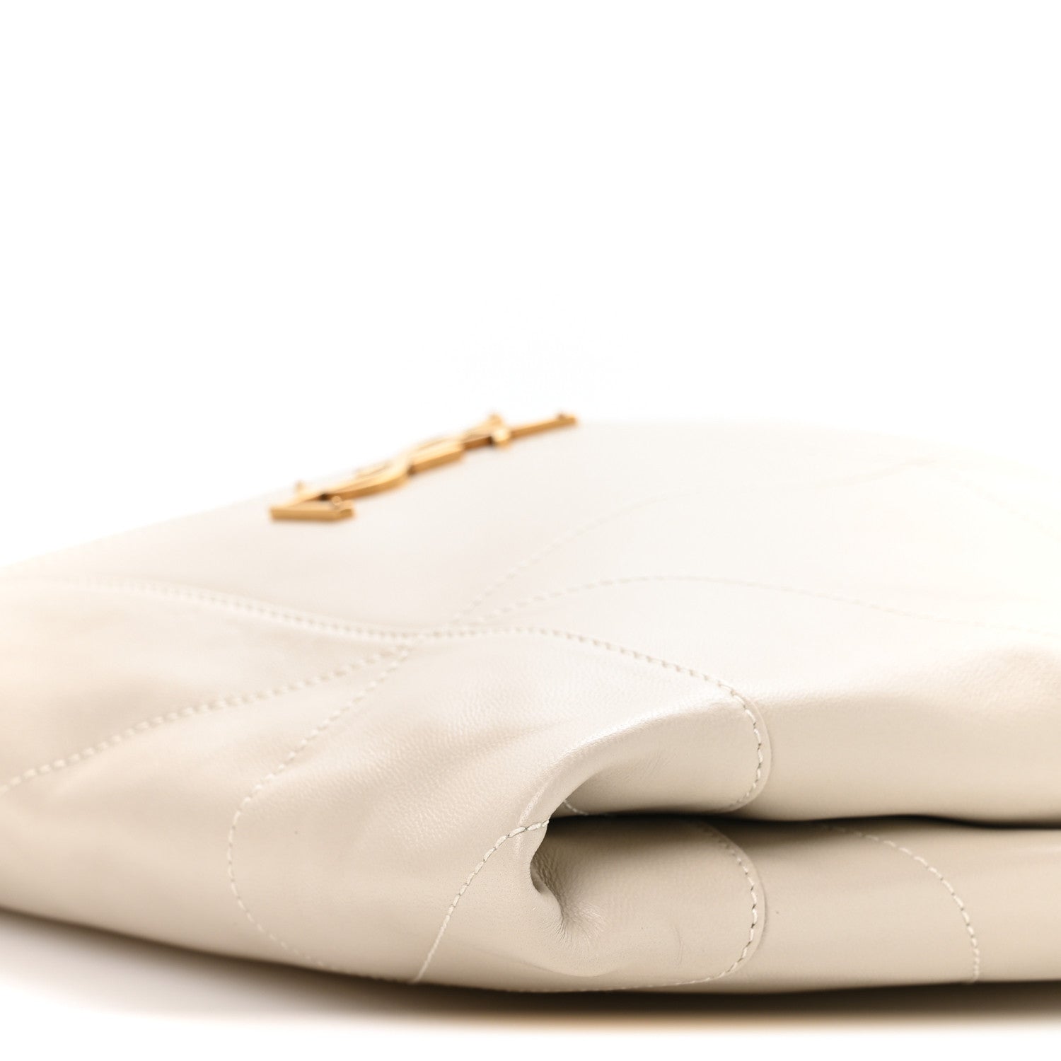Saint Laurent Lambskin Matelasse Monogram Medium Jamie 4.3 Pochon Blanc Vintage 11 of 11