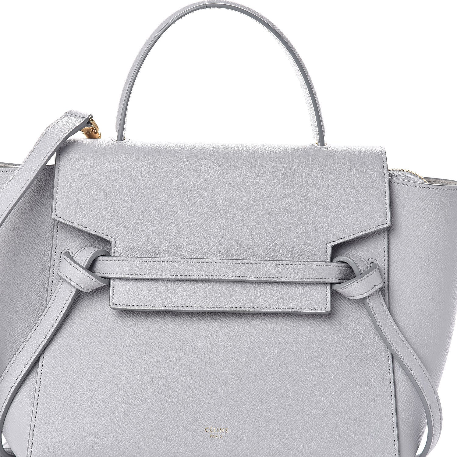 Celine Grained Calfskin Micro Belt Bag Pearl Blue 7 of 9
