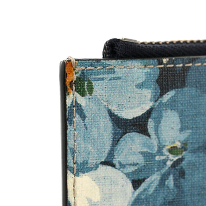 Gucci GG Supreme Monogram Blooms Large Zip Pouch Blue 8 of 9