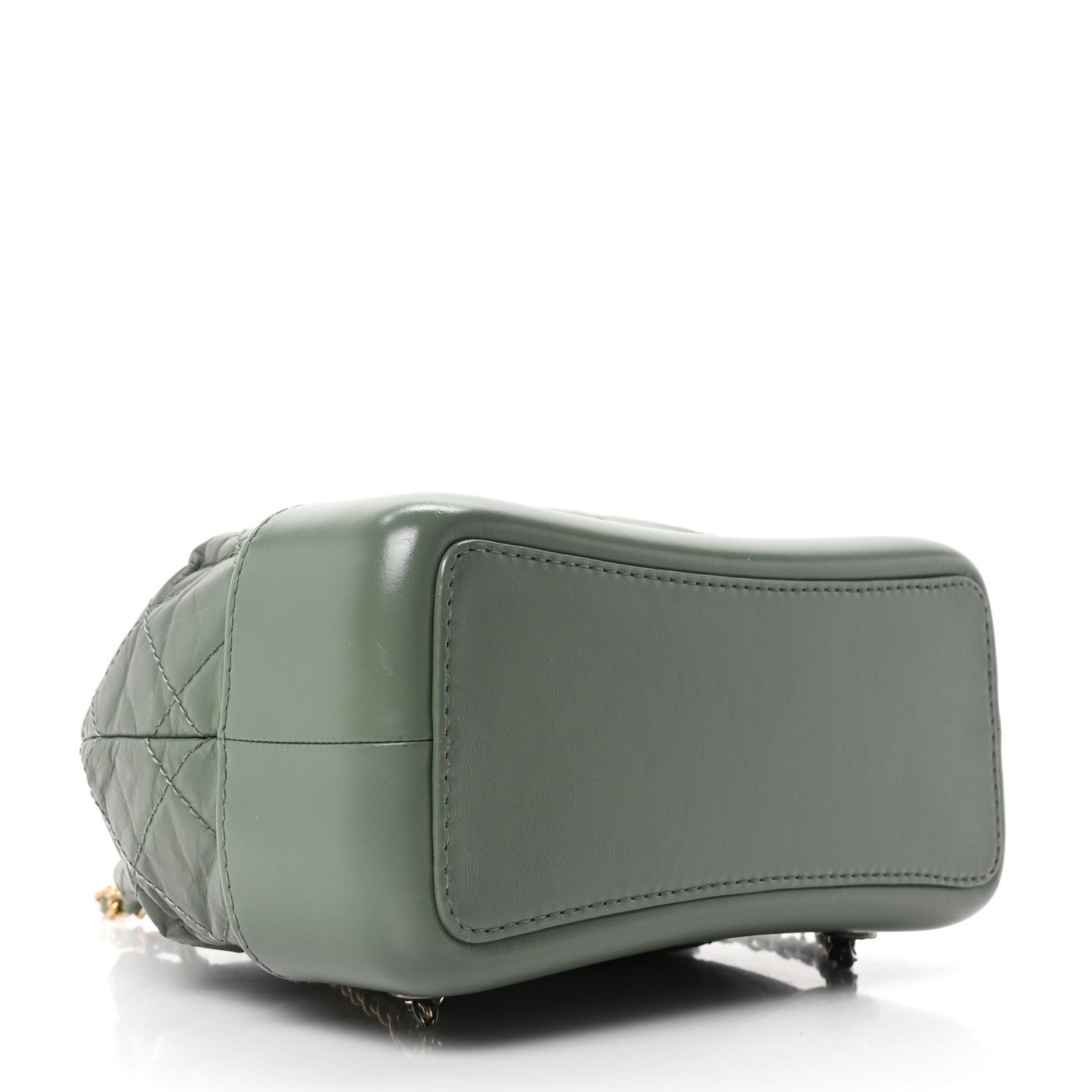 Chanel Aged Calfskin Quilted Small Gabrielle Backpack Green 4 of 10