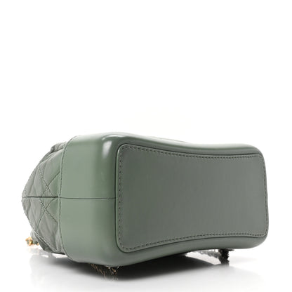 Chanel Aged Calfskin Quilted Small Gabrielle Backpack Green 4 of 10