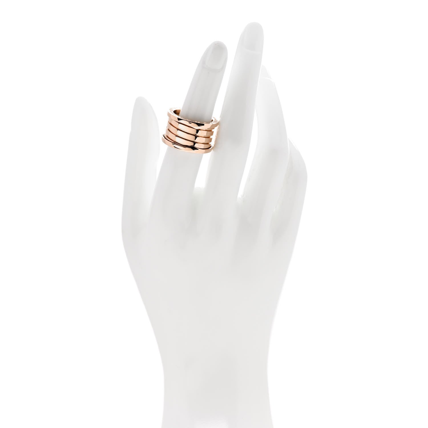 Bulgari 18K Rose Gold B.Zero1 Five-Band Anniversary Ring 54 6.75 2 of 6
