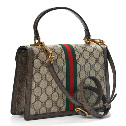 Gucci X BALENCIAGA BB Supreme Monogram Web Small Top Handle Bag Beige New Acero 3 of 9