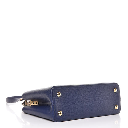 Louis Vuitton Taurillon Python Capucines PM Blue Marine 5 of 19