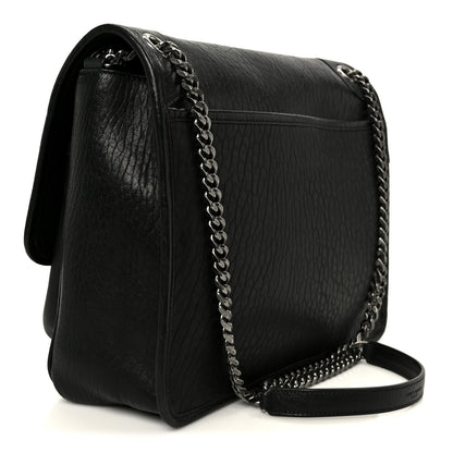 Saint Laurent Grained Lambskin Monogram Large Niki Chain Satchel Black 3 of 11