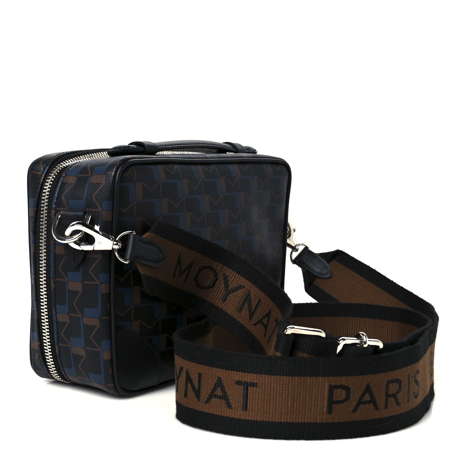 Moynat Toile 1920 Maxi Camera Bag Black Blue 3 of 11