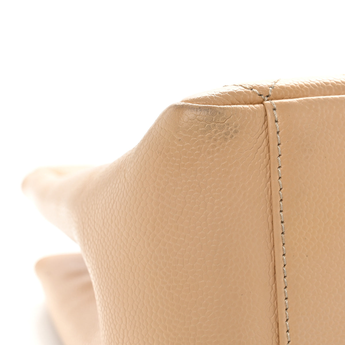 Caviar Quilted Grand Shopping Tote GST Beige