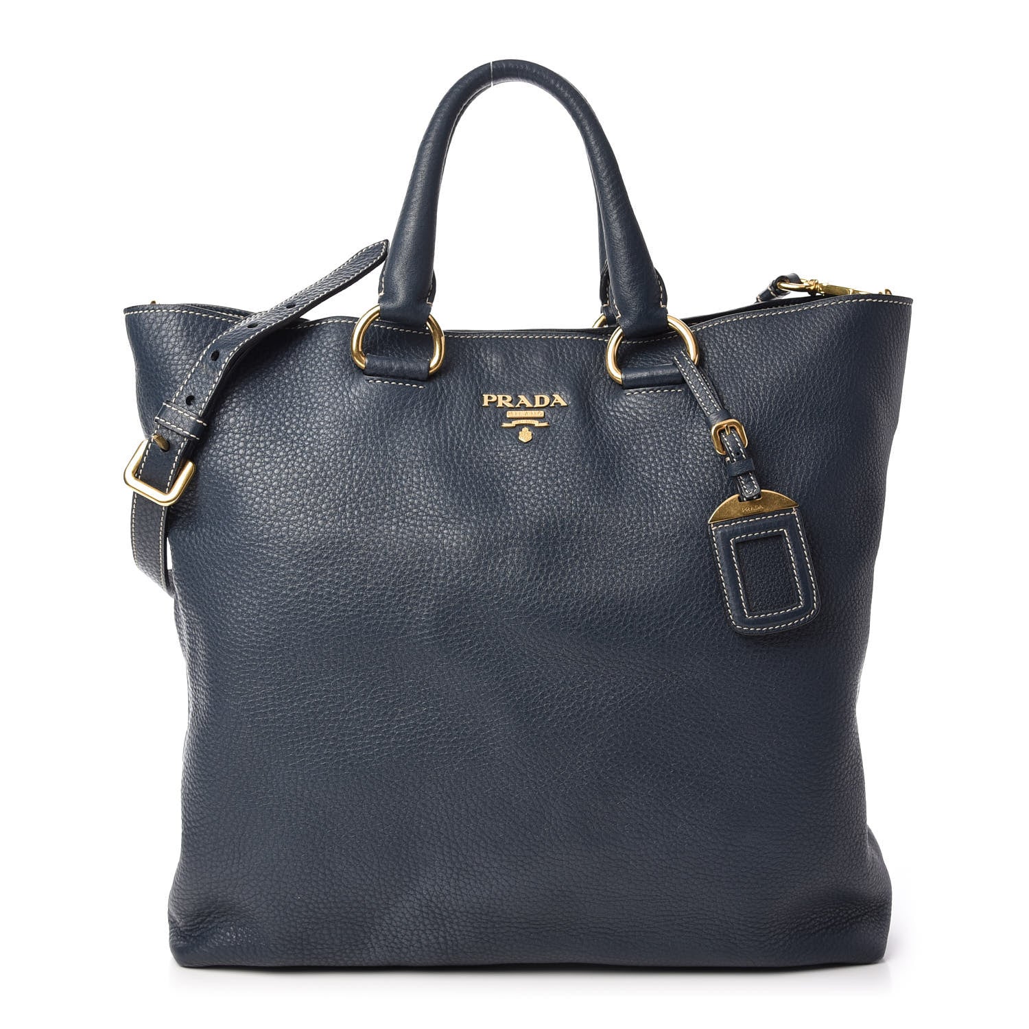 Prada Vitello Daino Shopping Tote Inchiostro 1 of 11