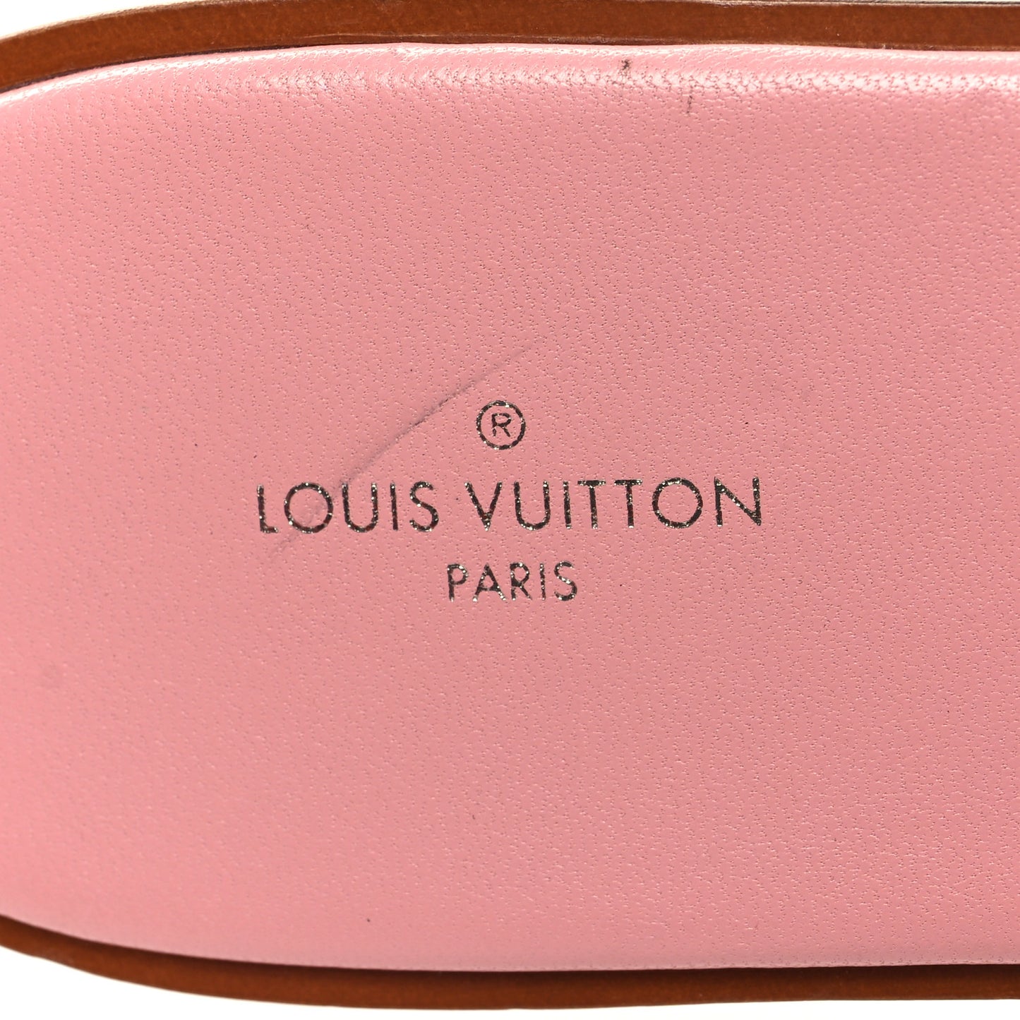 Denim Monogram Lock It Flat Mules 38 Pink