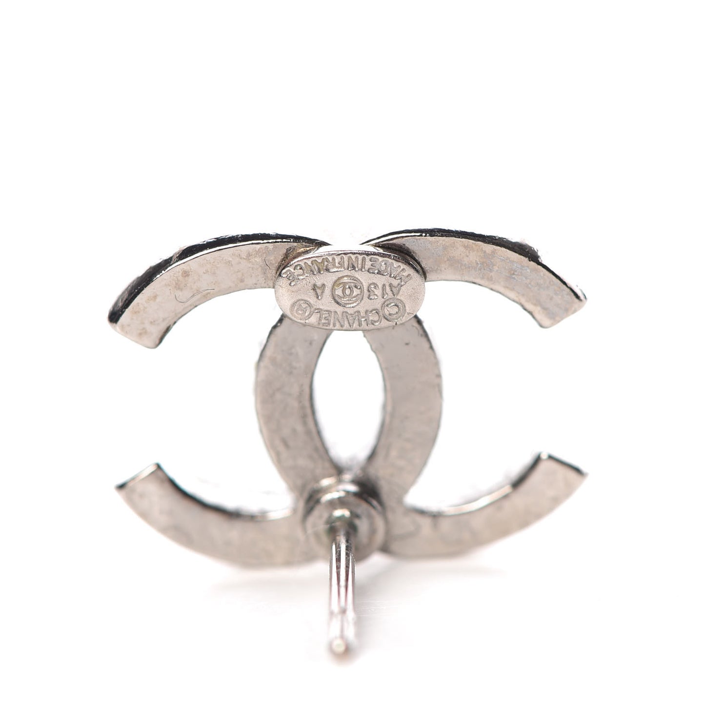 Crystal CC Earrings Silver