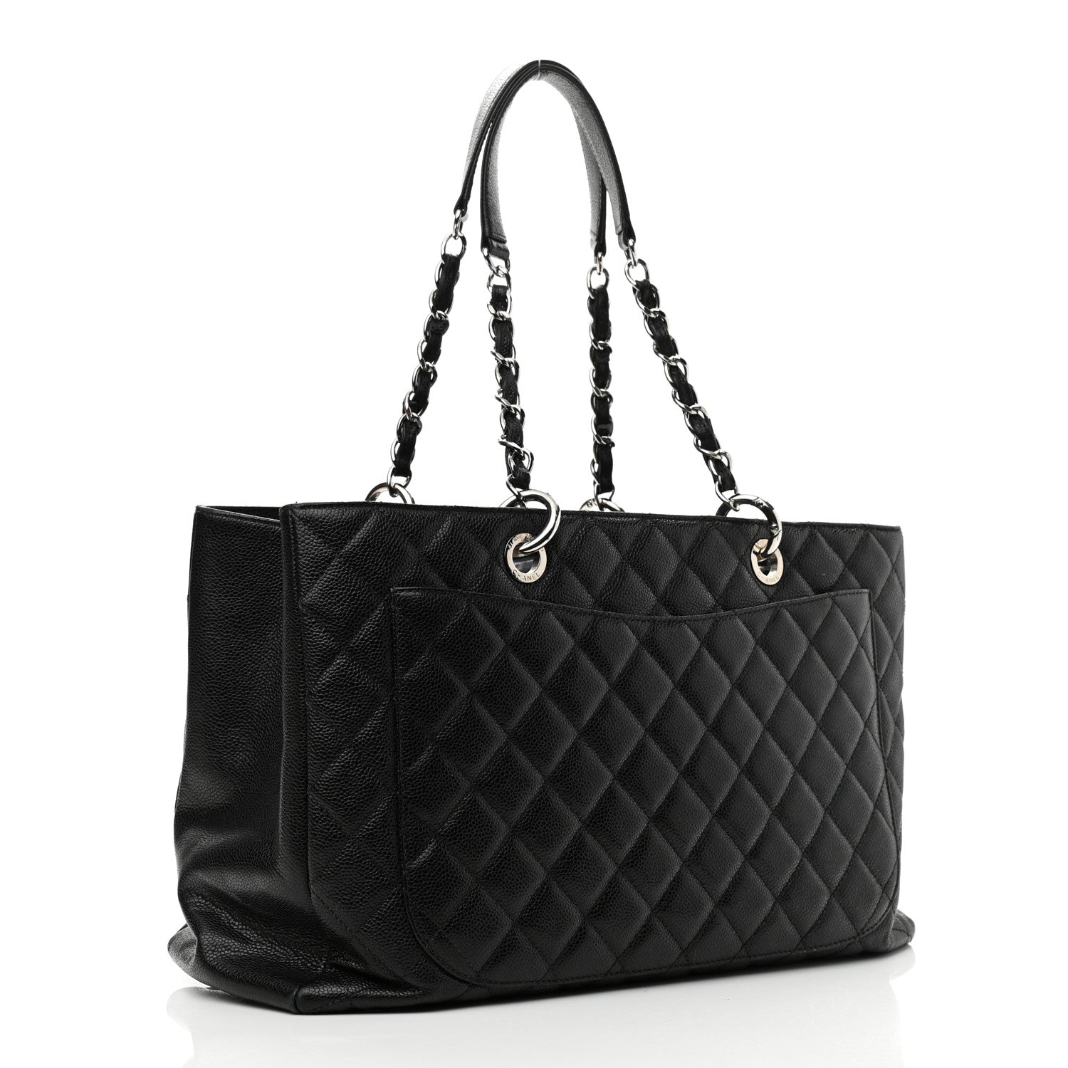 Chanel Caviar Quilted XL Grand Shopping Tote GST Black 2 of 11