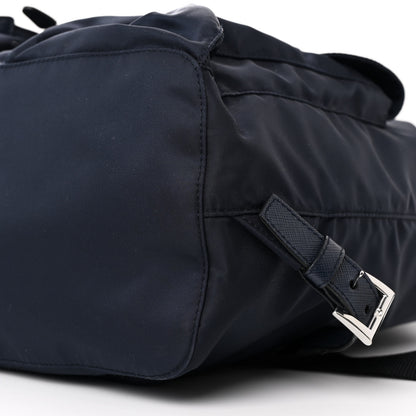 Prada Re-Nylon Saffiano Medium Backpack Blue Black 11 of 11