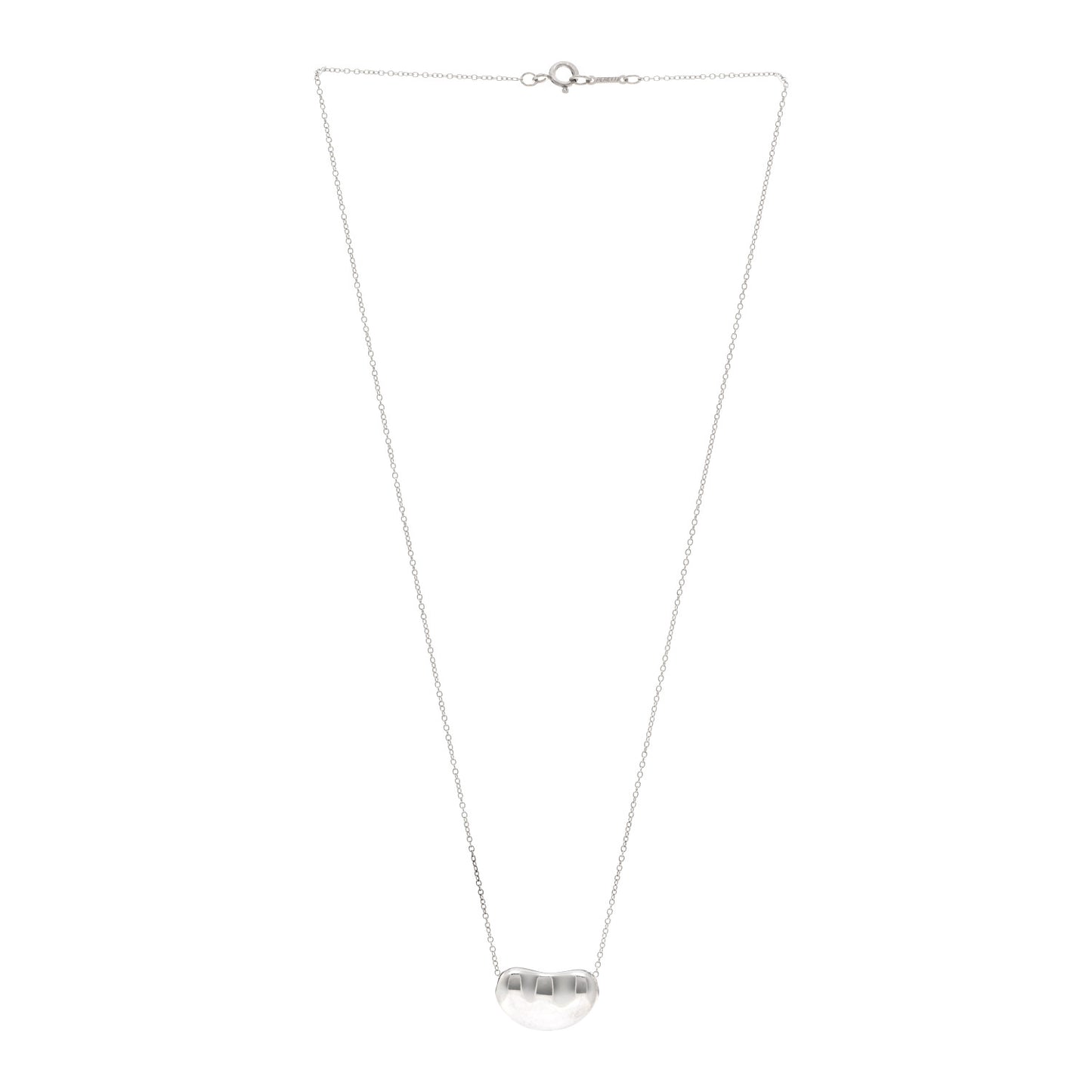 Sterling Silver 19mm Elsa Peretti Bean Pendant Necklace