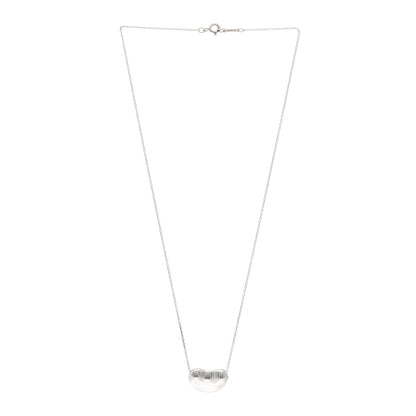 Tiffany Sterling Silver 19mm Elsa Peretti Bean Pendant Necklace 3 of 4