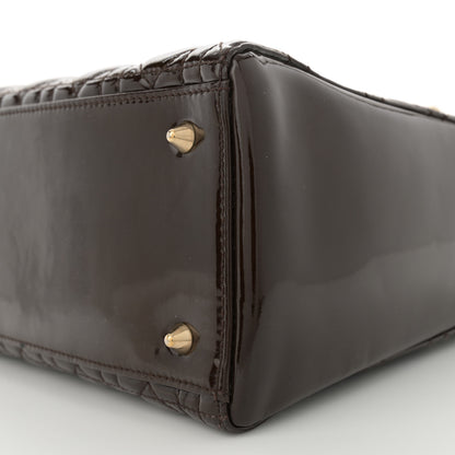 Christian Dior Patent Cannage Medium Lady Dior Dark Brown 10 of 11