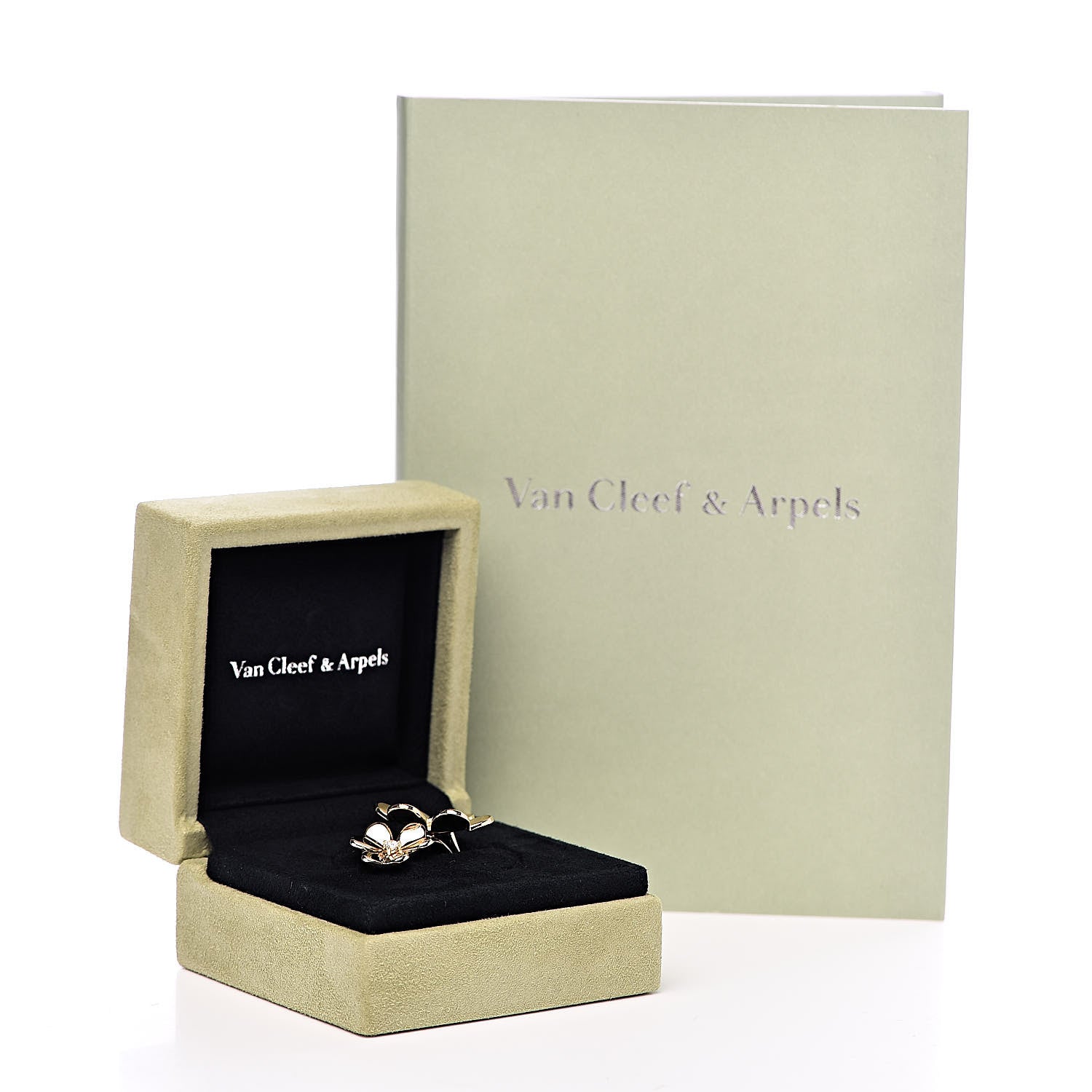 Van Cleef & Arpels 18K Yellow Gold Diamond Frivole Between The Finger Ring 51 5.75 6 of 6