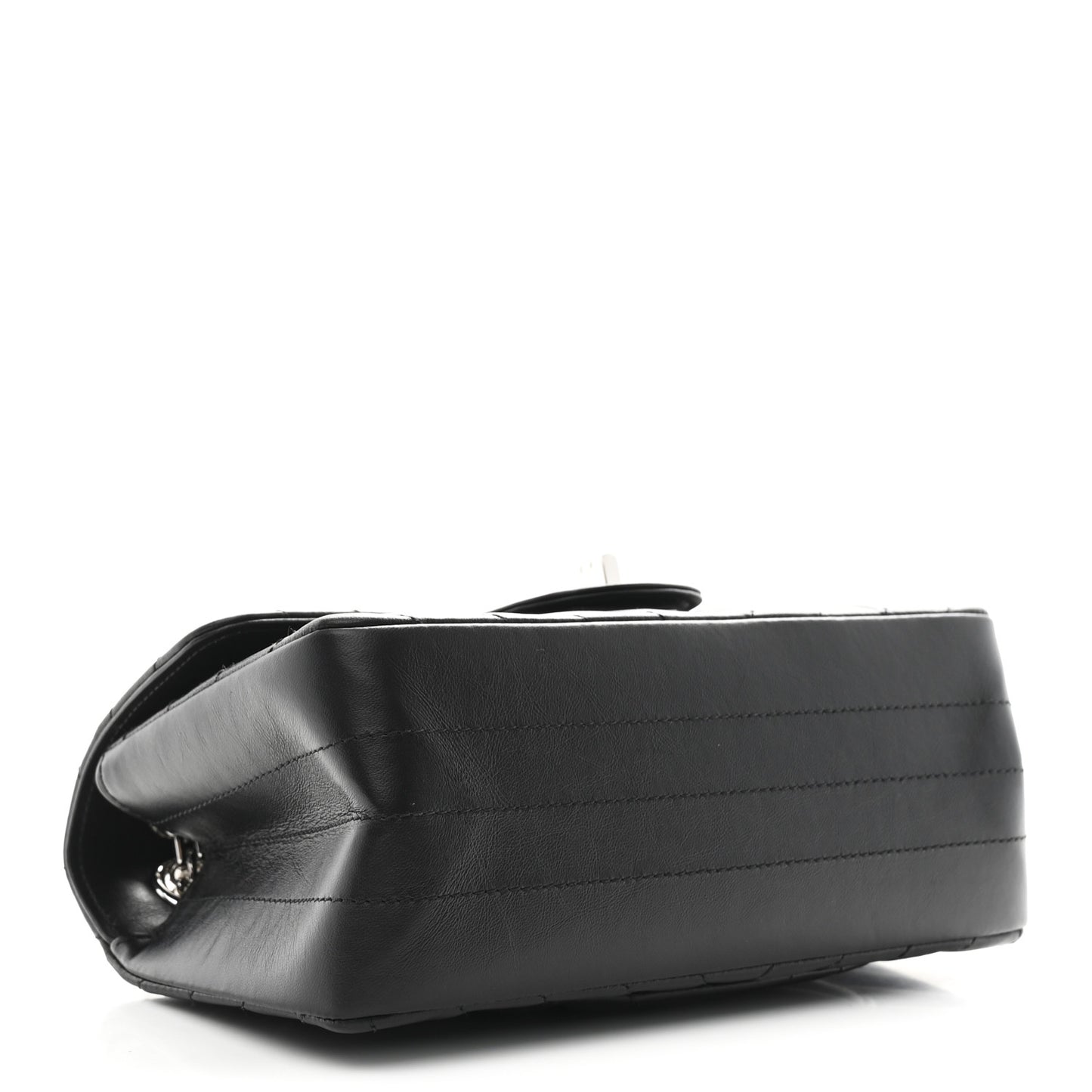 Aged Calfskin Chevron Quilted 2.55 Reissue Mini Flap Black