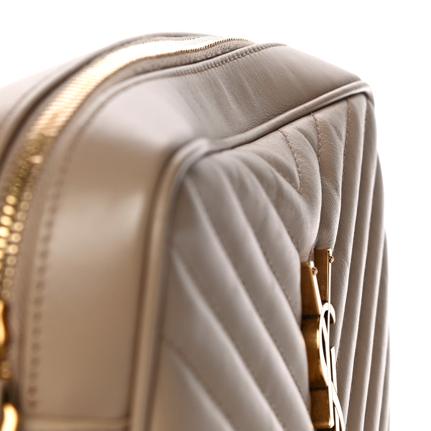 Calfskin Matelasse Monogram Lou Camera Bag Dark Latte