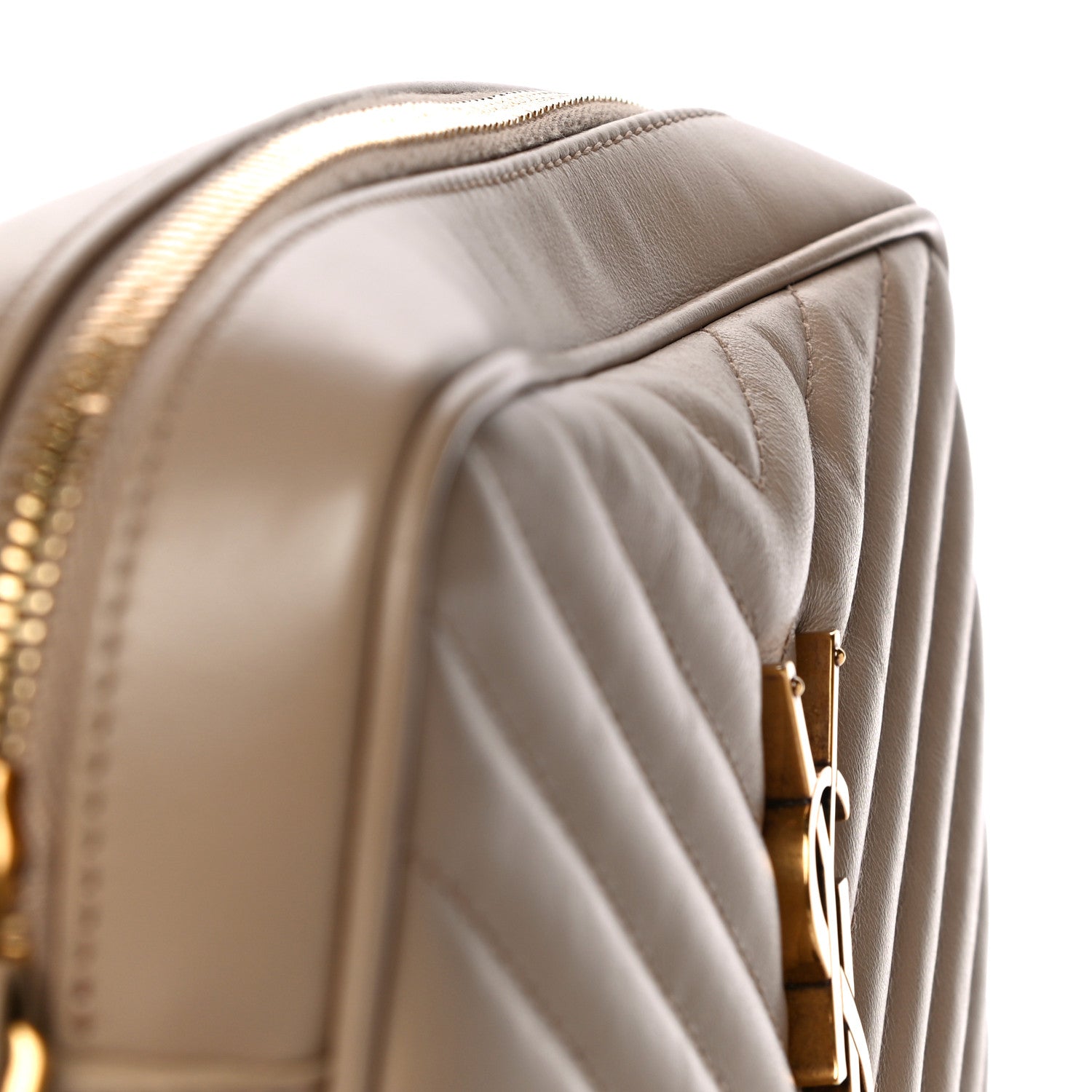 Saint Laurent Calfskin Matelasse Monogram Lou Camera Bag Dark Latte 11 of 13