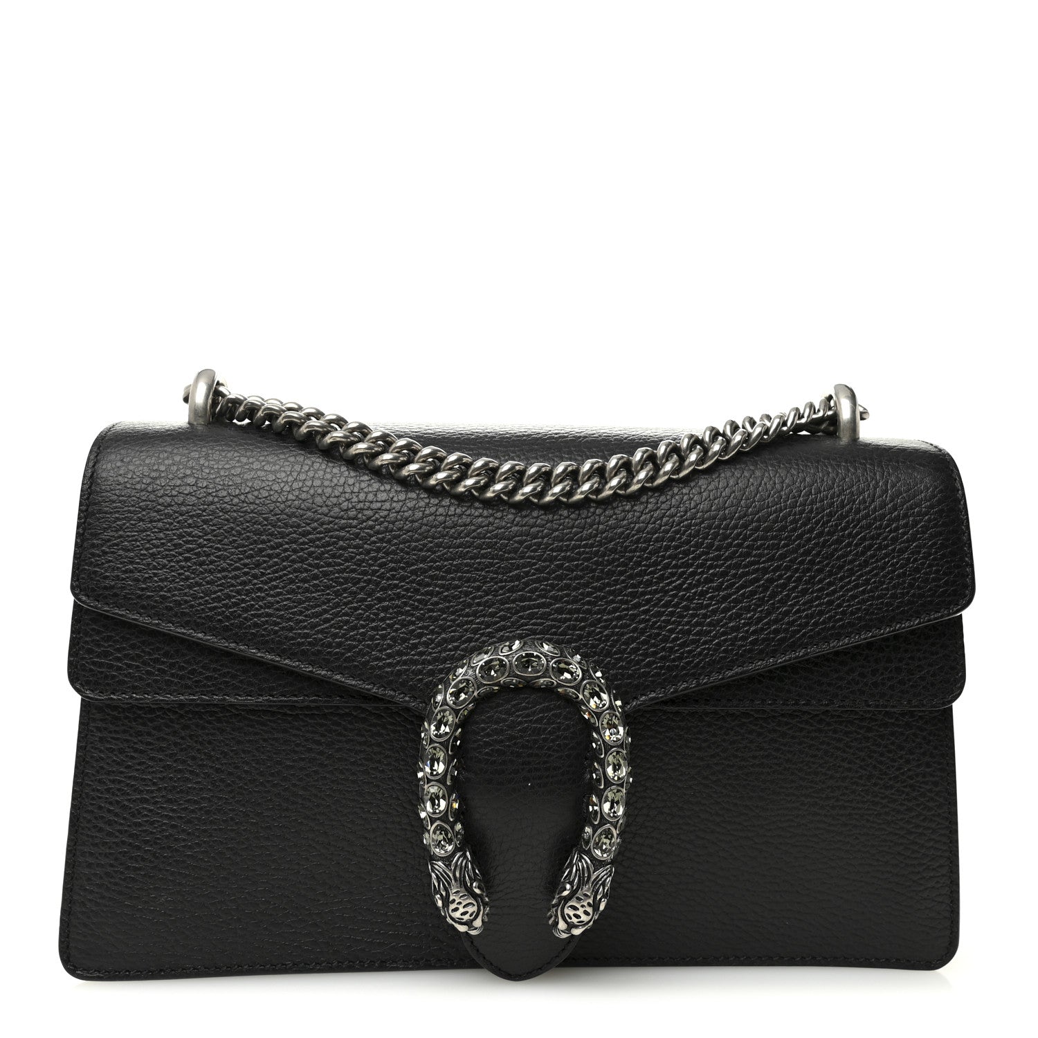 Gucci Pebbled Calfskin Small Dionysus Shoulder Bag Black 1 of 13