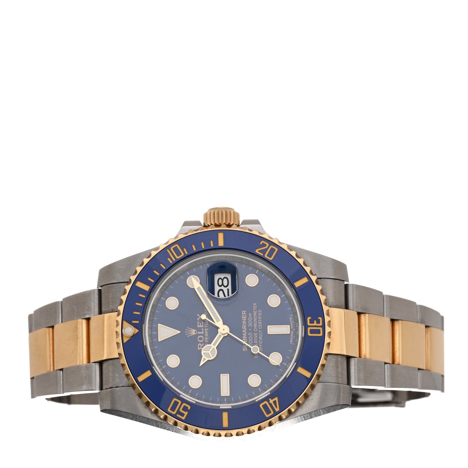 Rolex Stainless Steel 18K Yellow Gold 40mm Submariner Date Watch Royal Blue 116613LB 2 of 5