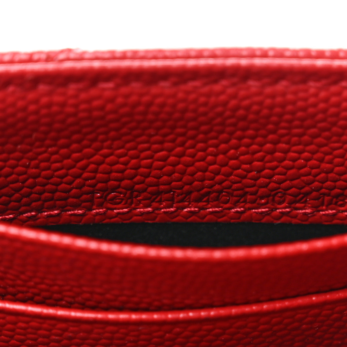 Saint Laurent Grain De Poudre Matelasse Chevron Small Monogram Envelope Wallet New Red 7 of 7