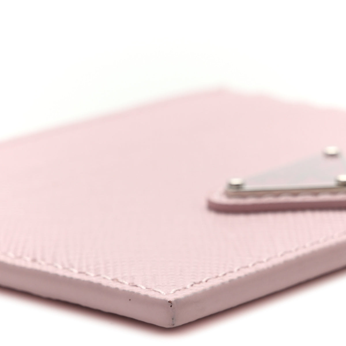 Saffiano Triangle Card Holder Alabaster