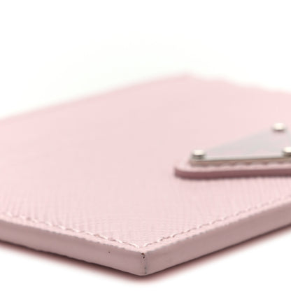 Prada Saffiano Triangle Card Holder Alabaster 7 of 8