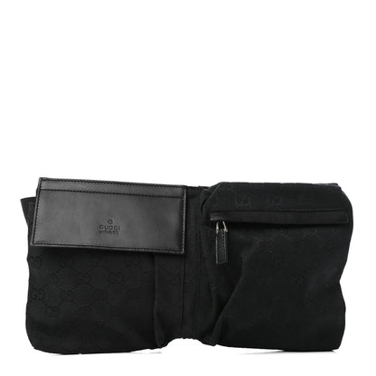 Gucci GG Monogram Double Pocket Belt Bag Black 1 of 11