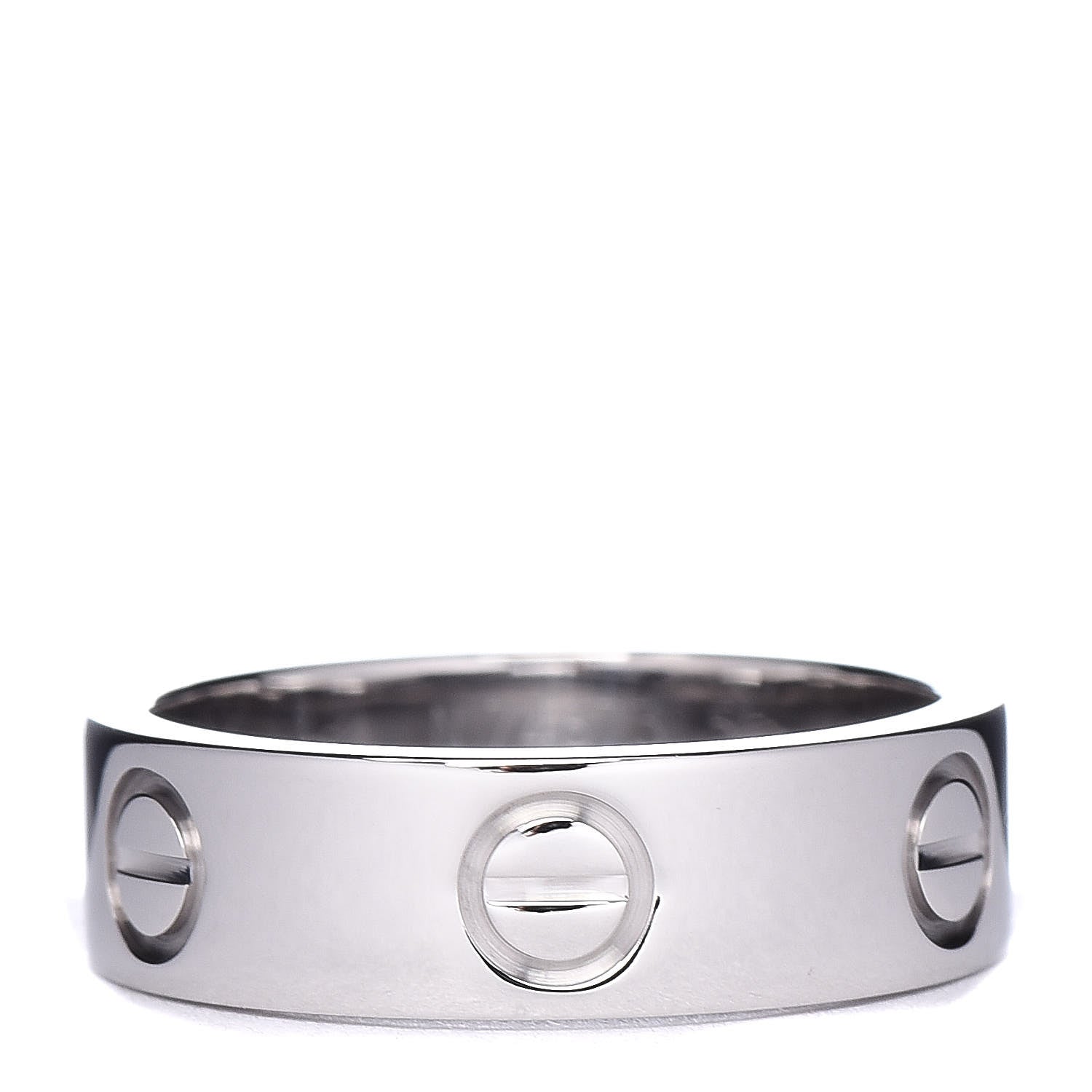 Cartier 18K White Gold 5.5mm LOVE Ring 51 5.75 3 of 6