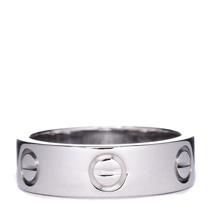 Cartier 18K White Gold 5.5mm LOVE Ring 51 5.75 3 of 6