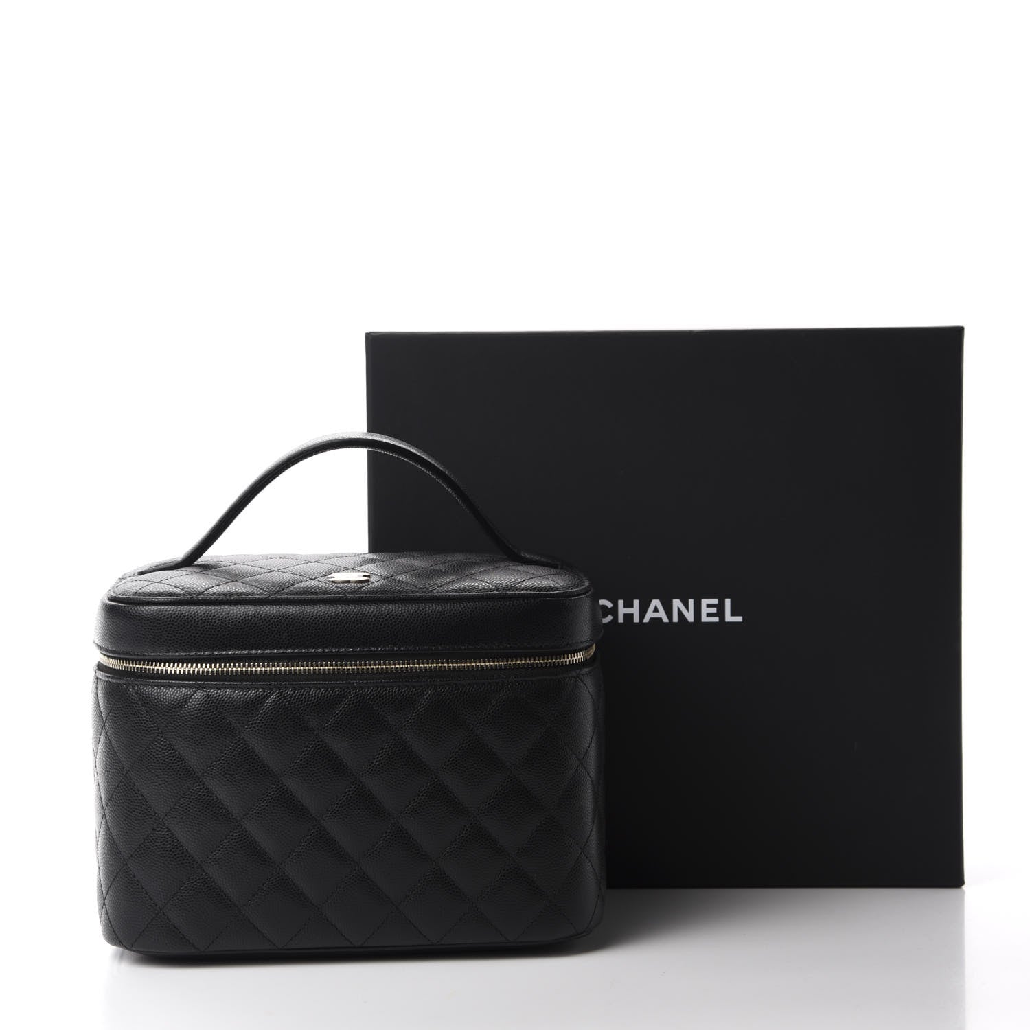 Chanel Caviar Quilted Large Vanity Pouch Black 8 of 8