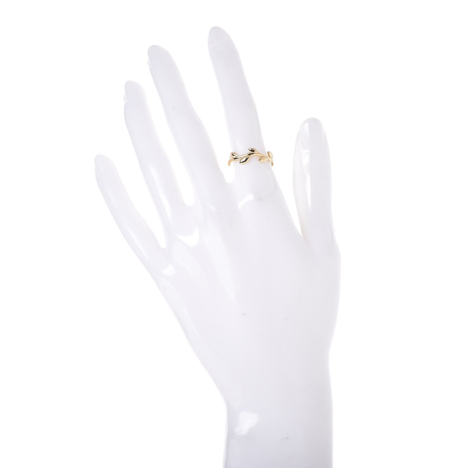 Tiffany 18K Yellow Gold Narrow Paloma Picasso Olive Leaf Band Ring 49 5 2 of 4