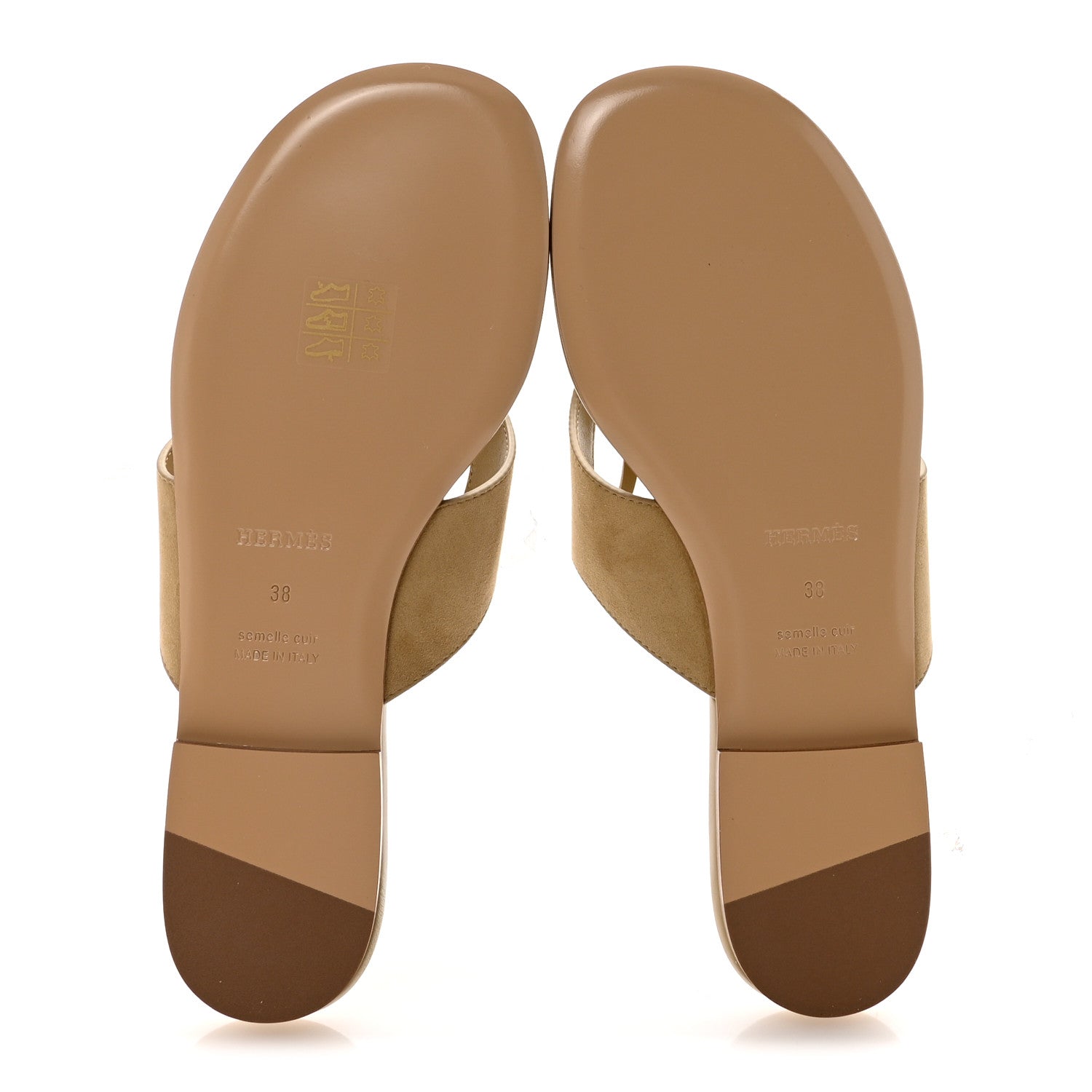 Hermes Suede Goatskin Mage Sandals 38 Beige Albatre 6 of 10