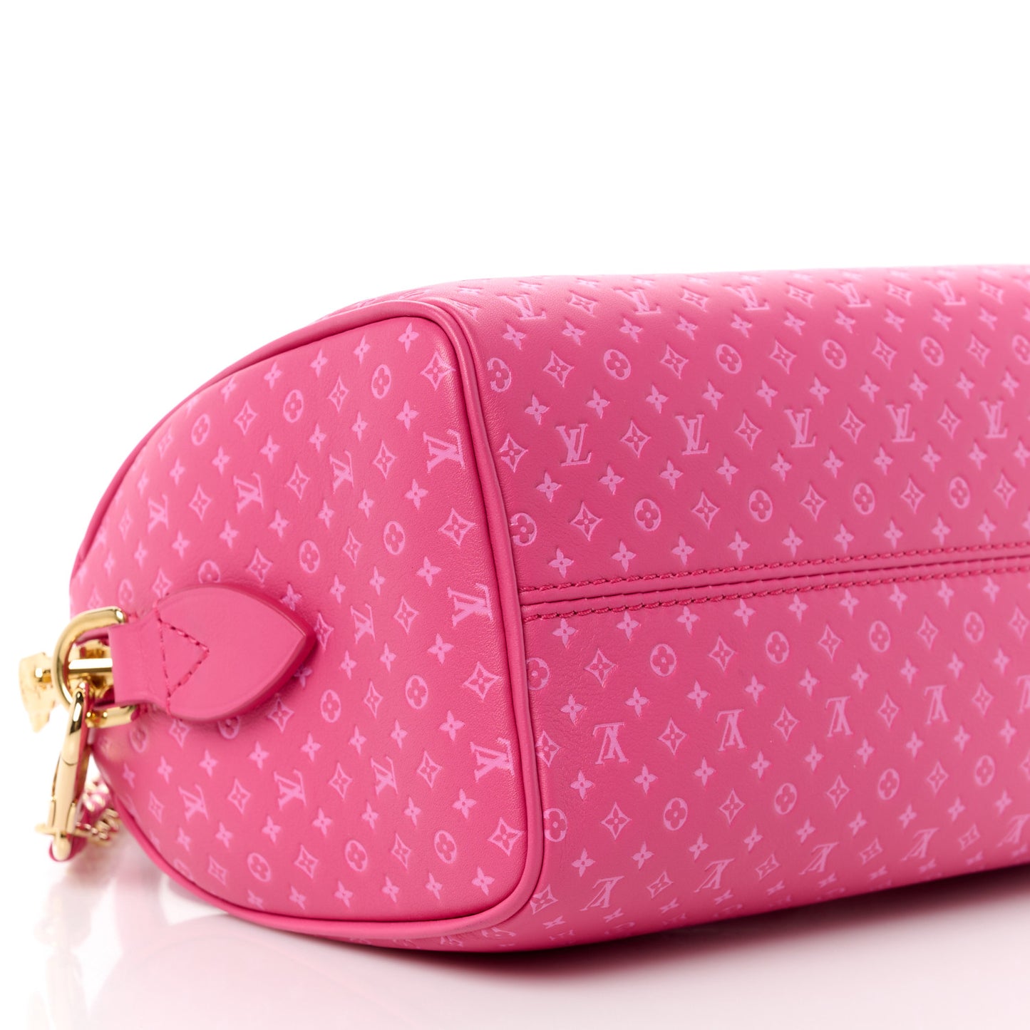 Calfskin Nanogram Embossed Speedy Bandouliere 20 Rose