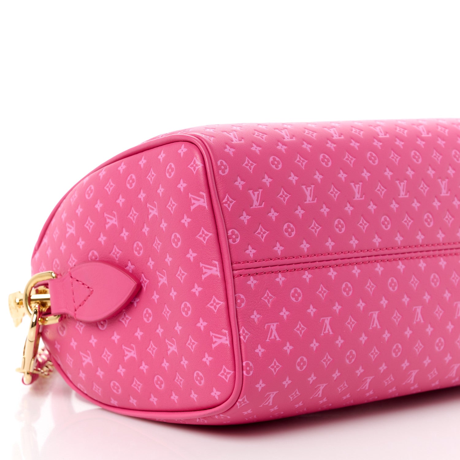 Louis Vuitton Calfskin Nanogram Embossed Speedy Bandouliere 20 Rose 10 of 12