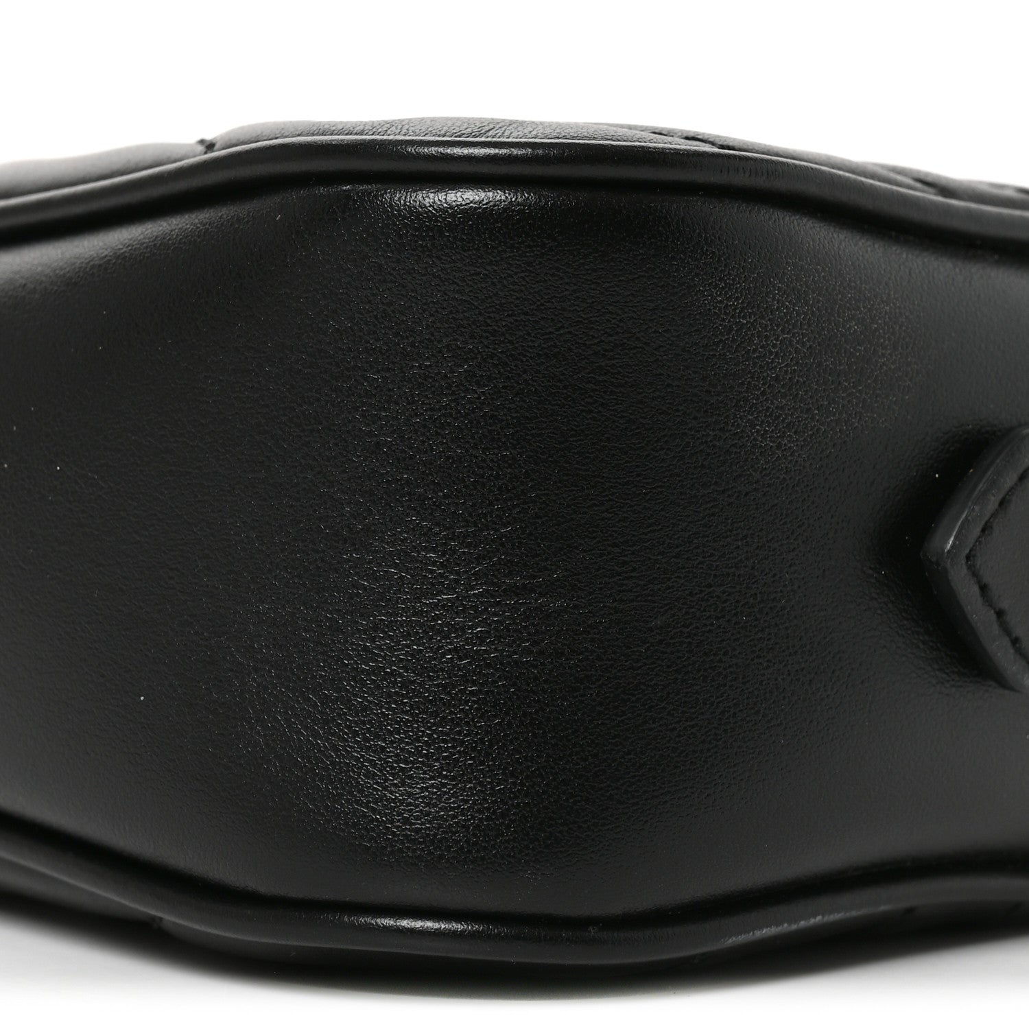 Gucci Calfskin Matelasse Mini GG Marmont Chain Shoulder Bag Black Black 10 of 11