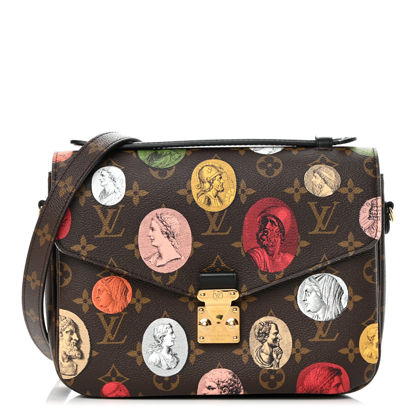 X FORNASETTI Monogram Cameo Pochette Metis