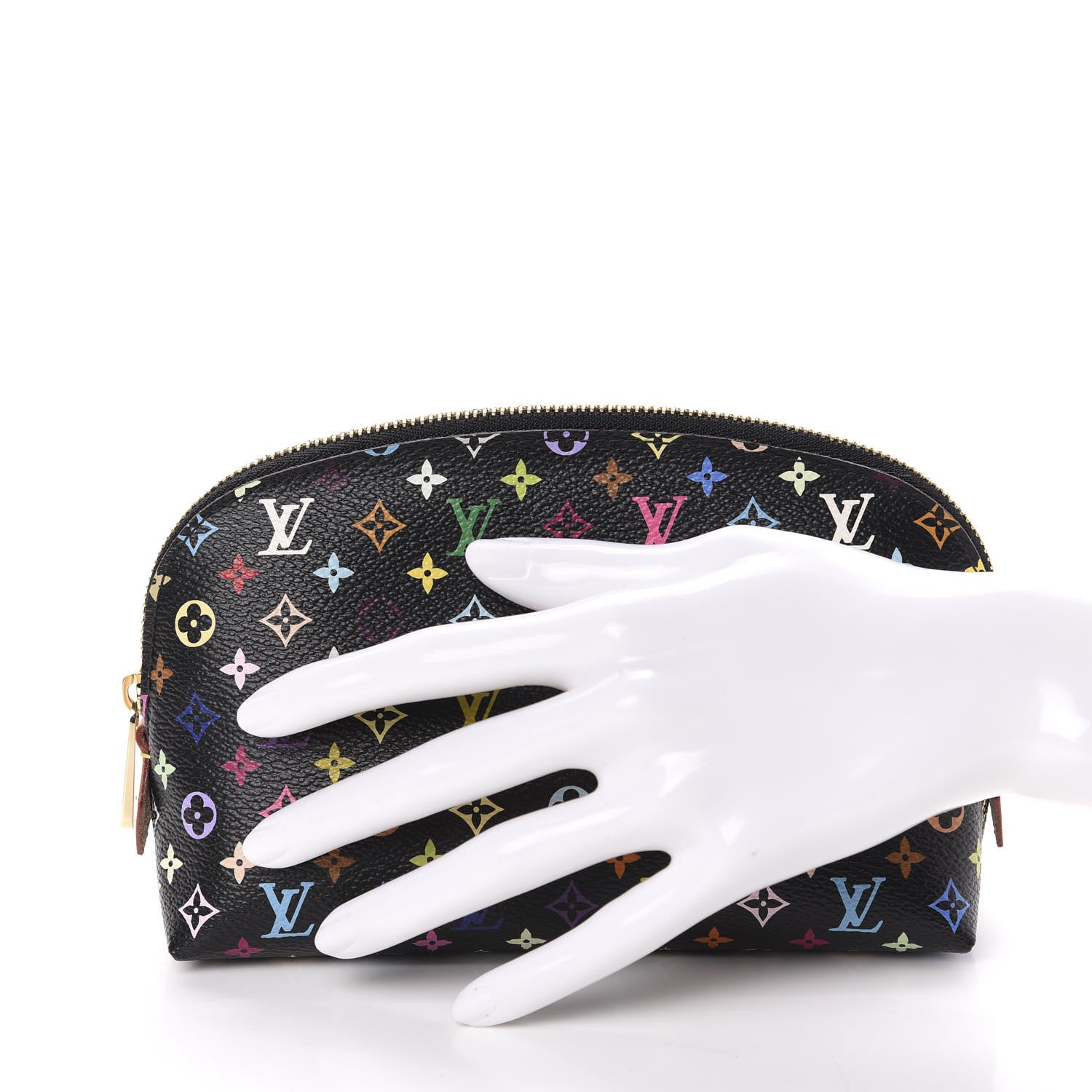 Louis Vuitton Monogram Multicolor Cosmetic Pouch Black Grenade 2 of 6