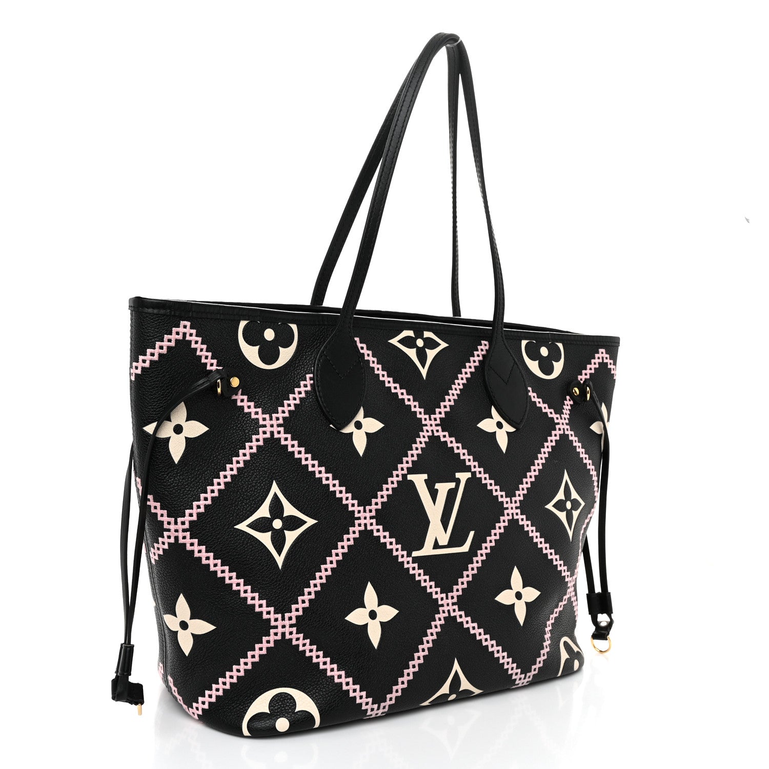 Louis Vuitton Empreinte Monogram Giant Broderies Neverfull MM Black 3 of 9