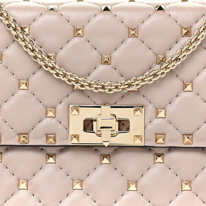 Valentino Garavani Lambskin Medium Rockstud Spike Shoulder Bag Poudre 8 of 10