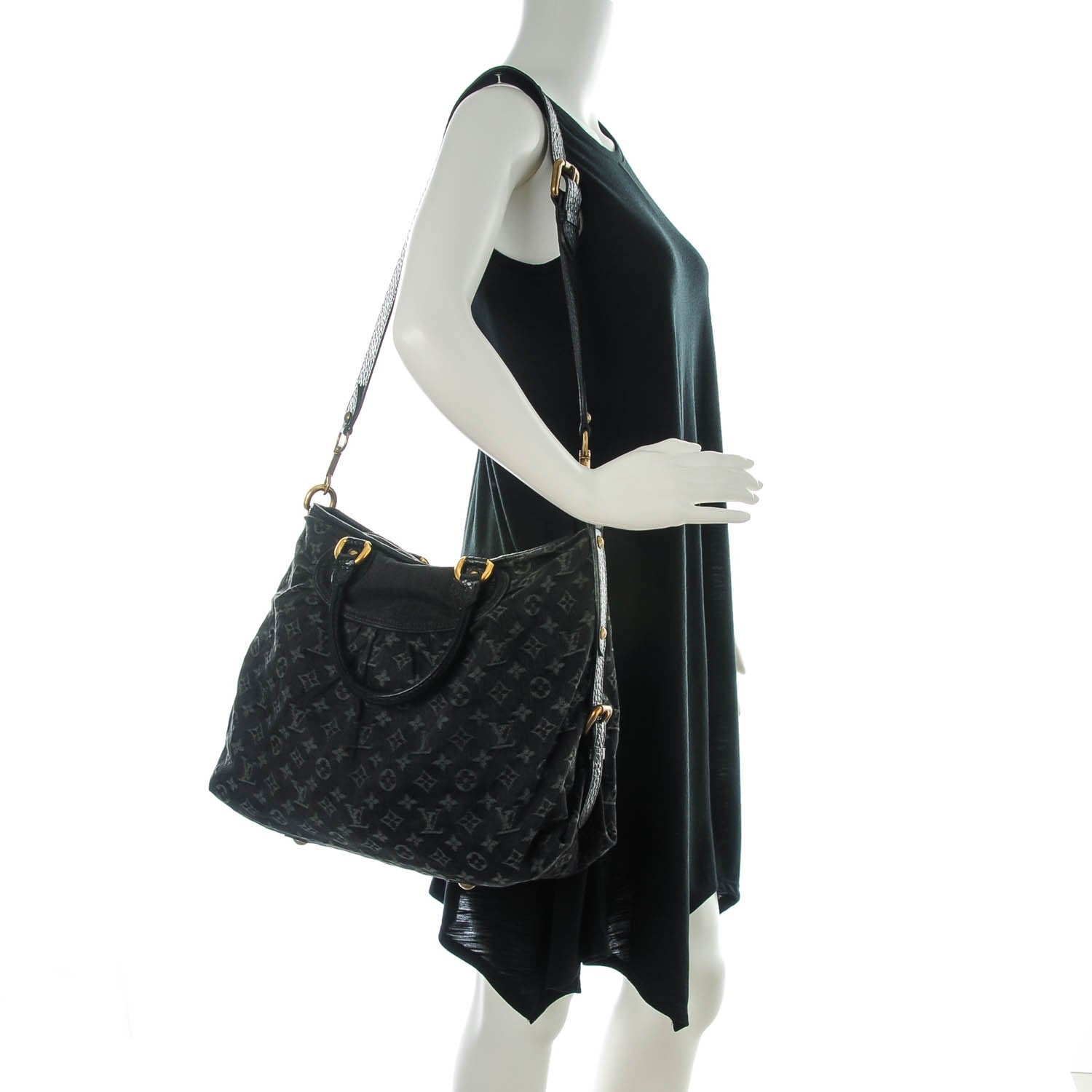 Louis Vuitton Denim Neo Cabby GM Black 2 of 8