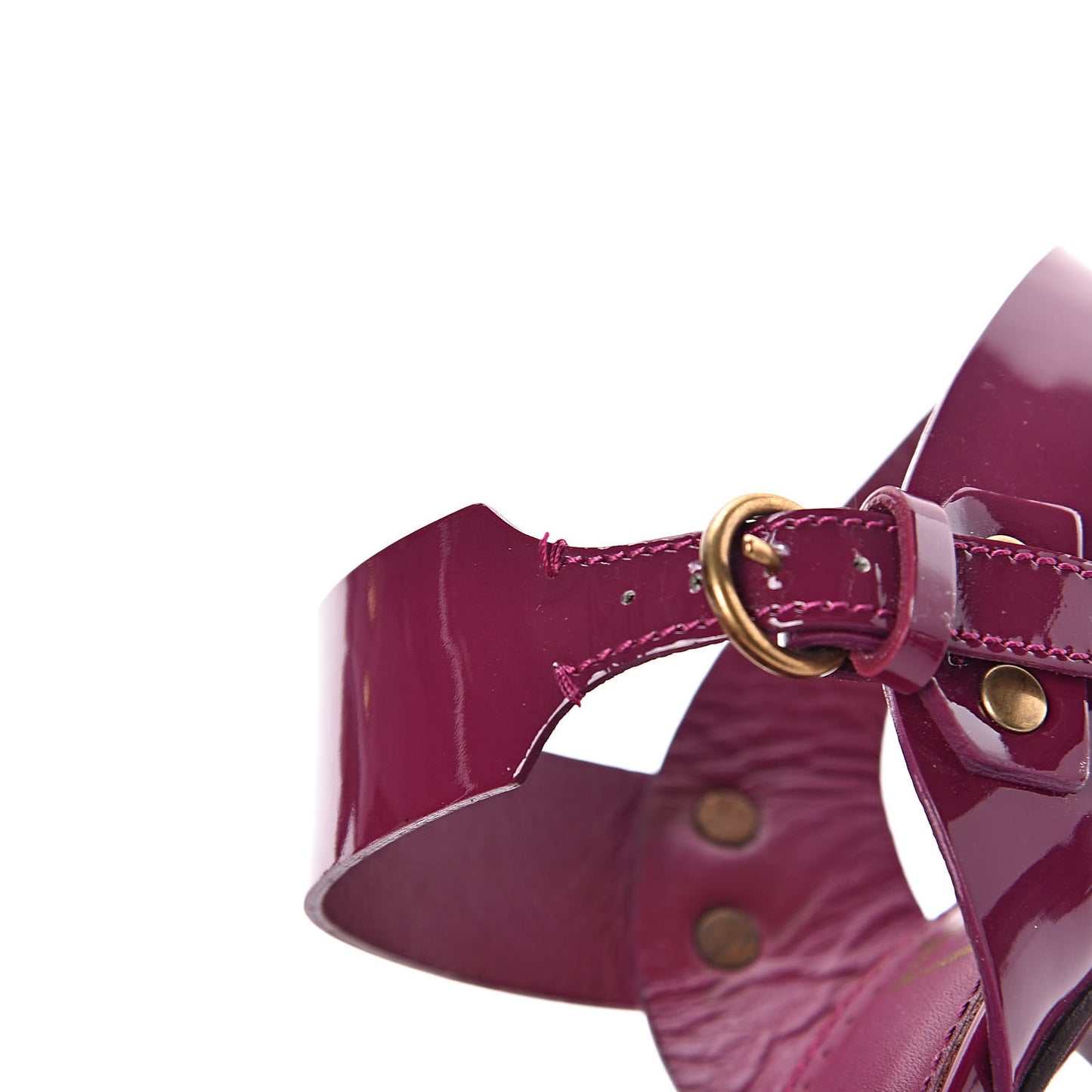 Patent Tribute Stud Platform Sandals 36.5 Fuchsia