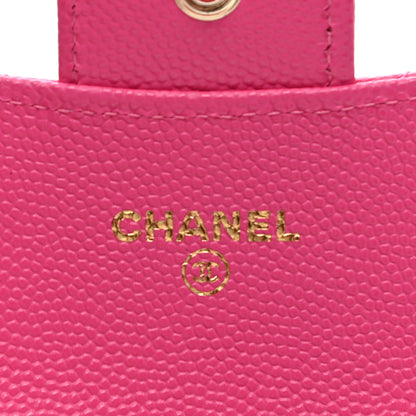 Chanel Caviar Quilted Flap Card Holder Wallet Pink 5 of 8