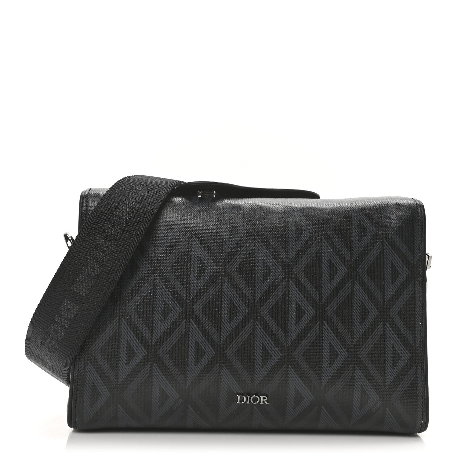 Christian Dior Canvas CD Diamond Lingot 22 Bag Black 1734900