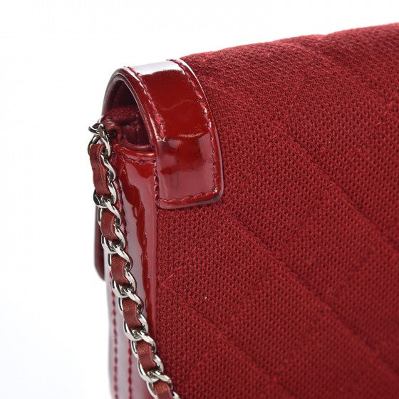 Chanel Patent Jersey Quilted 2.55 Reissue East West Flap Red 13 of 19