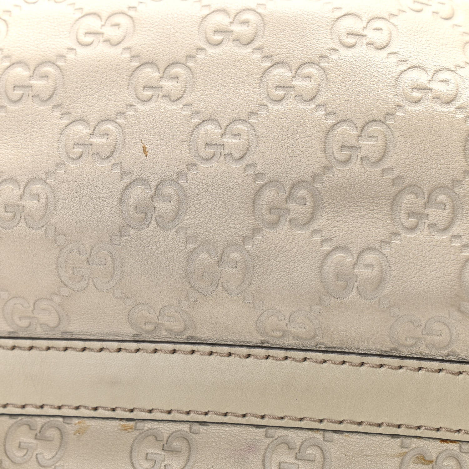 Gucci Guccissima Medium Scarlett Stud Tote Off White 10 of 11